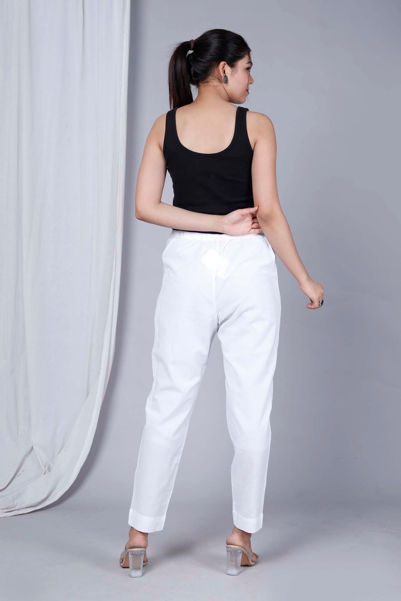 Marks Spencer White Trousers - Buy Marks Spencer White Trousers online in  India