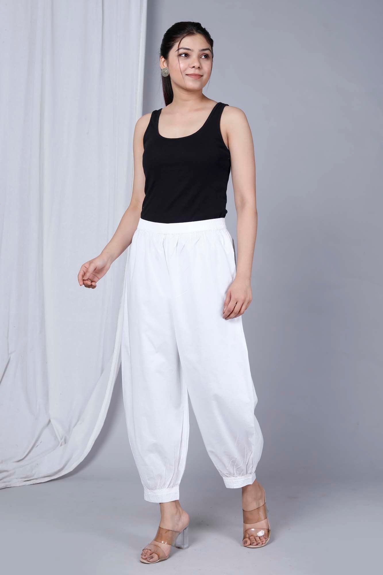 Pant Women Afgani White