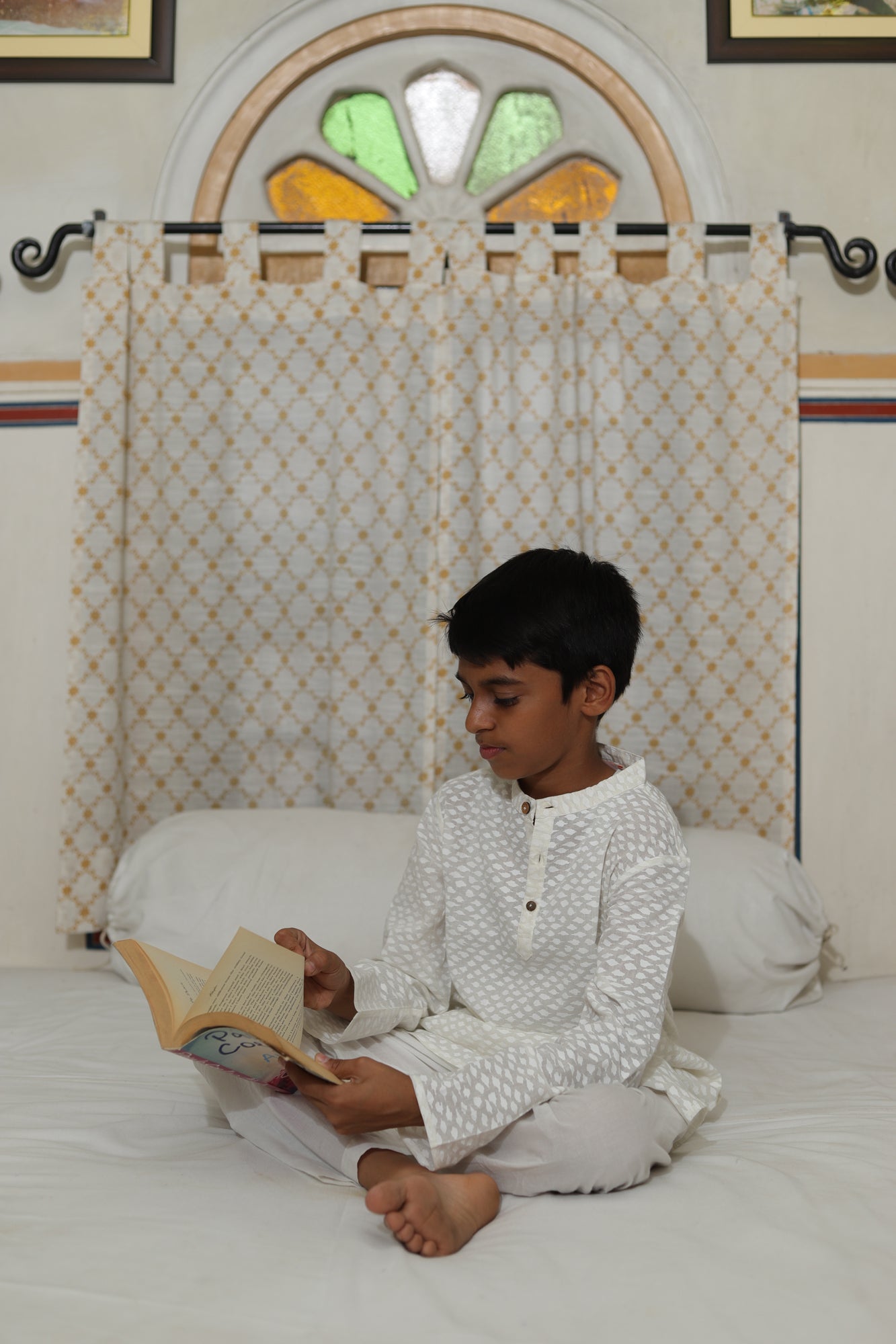 Kurta Boy White On White