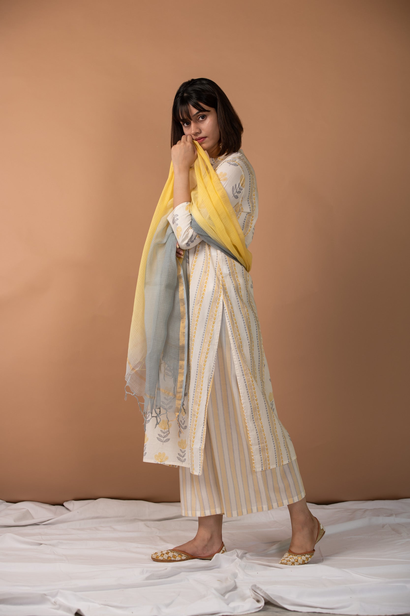 Ochre Straight Kurta S/2