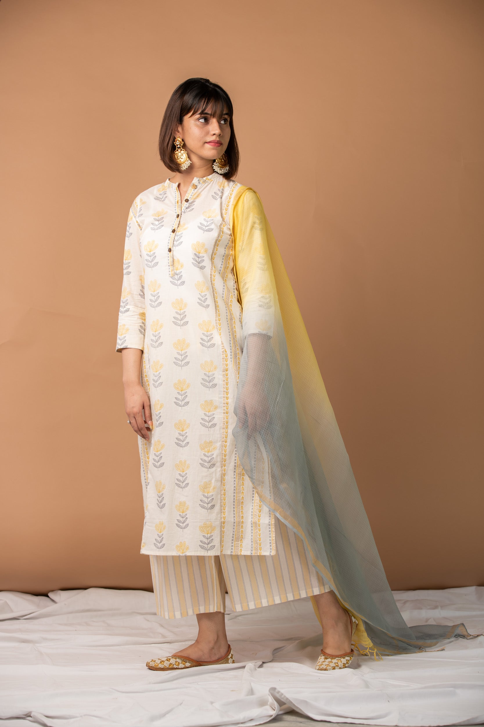 Ochre Straight Kurta S/2